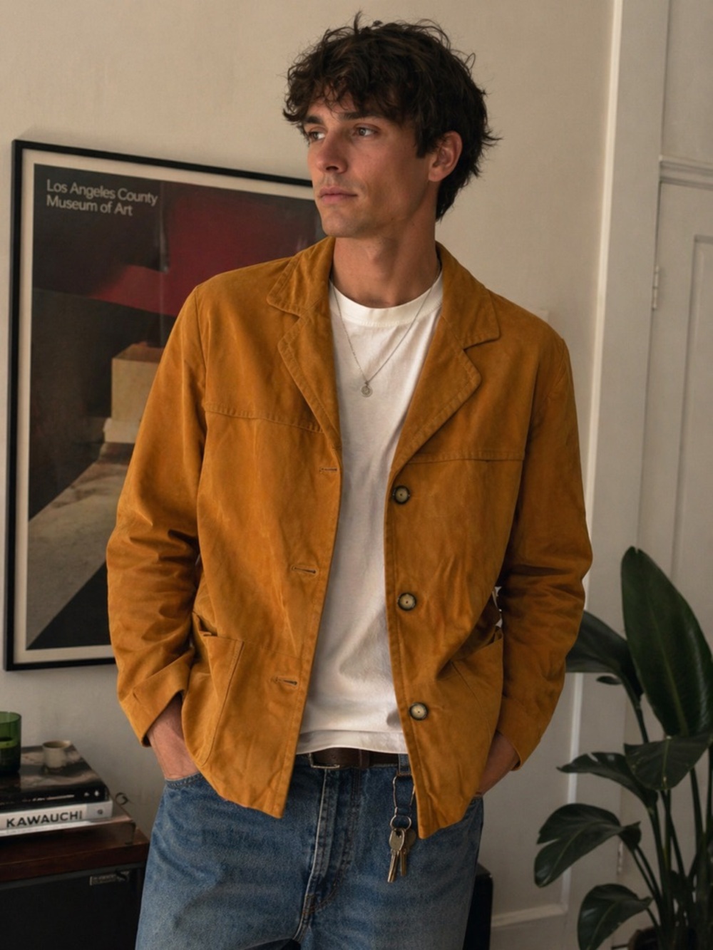 Golden bear genuine leather sports coat